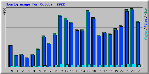 Hourly usage for October 2022